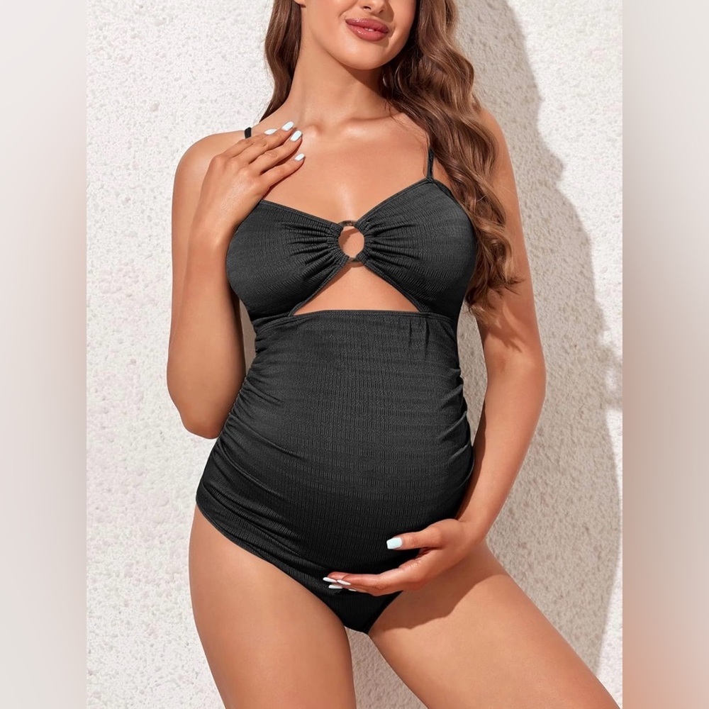 Summer Mae Maternity Swimsuit One Piece Bathing Suit Pregnancy Size Medium